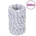 vidaXL Lodné lano biele 2 mm 500 m polypropylén