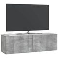vidaXL Nástenná TV skrinka Nástenný Betónovo sivá 98 x 31 x 30 cm