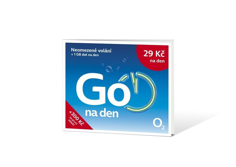 O2 Predplatená karta Go na deň