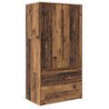 vidaXL Šatná skriňa Staré drevo 79,5 x 49 x 156 cm Konštruované drevo
