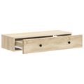 vidaXL Nástenný bočný stôl Dub sonoma 87,5 x 34,5 x 17 cm