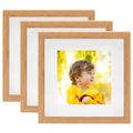 vidaXL 3D fotorámiky 3 ks dubové 23x23 cm na 13x13 cm obrázok