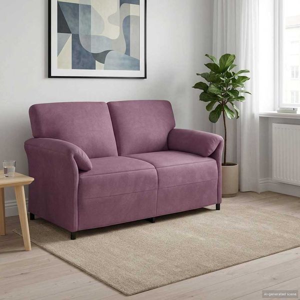 vidaXL 2-miestna pohovka Fialová 158 x 83 x 95 cm Zamat