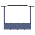 vidaXL Vyvýšený záhon s mriežkou a strechou Sivá 204 x 40 x 138 cm PP
