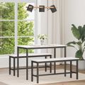vidaXL Jedálenský stôl Biela 110 x 55 x 75 cm Masívne borovicové drevo