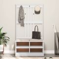 vidaXL Halový strom SANDNES biela 87x40x159,5 cm masívna borovica