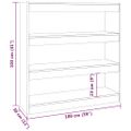 vidaXL Knižnica/deliaca stena biela 100x30x103 cm