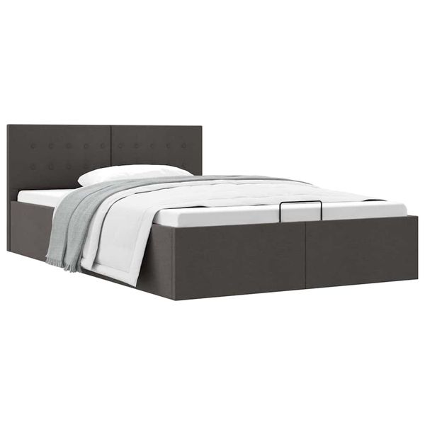 vidaXL Hydraulický posteľný rám+úložný priestor, látka 120x200 cm
