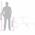 vidaXL Pohovky s vankúšom 110cm Tmavo šedá Preglejka