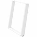 vidaXL Nohy k jedálenskému stolu v tvare U, 2 ks, biele, 80 x (72-73) cm, oceľové