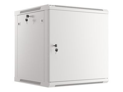 Lanberg racková skriňa 19'' nástenná 12u/600x600 pro vlastnú montáž s kovovými dverami šedá