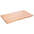 vidaXL Stolová doska bledohnedá 100x60x(2-4) cm ošetrený masívny dub
