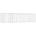vidaXL Klietka pre psa Strieborná 800 x 200 x 200 cm Pozinkovaná oceľ