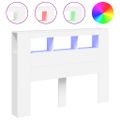 vidaXL Čelo s LED biele 140x18,5x103,5 cm kompozitné drevo