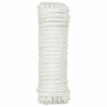 vidaXL Lano na čln 14 mm 6 m Biela Polyester