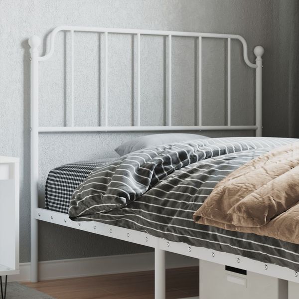 vidaXL Kovové náhradné čelo postele biele 107 cm