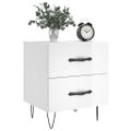 vidaXL Nočné stolíky 2 ks lesklé biele 40x35x47,5 cm kompozitné drevo