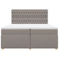 vidaXL Boxspring posteľ s matracom sivohnedý 200x200 cm látka
