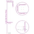 vidaXL Nohy barového stola 4 ks, prírodná oceľ, 110 – 112 cm, oceľ