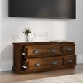 vidaXL TV skrinka hnedý dub 100x35,5x45 cm kompozitné drevo