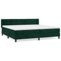 vidaXL Posteľný rám boxsping s matracom tmavozelený 200x200 cm zamat