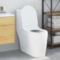 vidaXL WC sedadlo Nastaviteľná Biely 50 x 36,5 x 5 cm Polypropylén