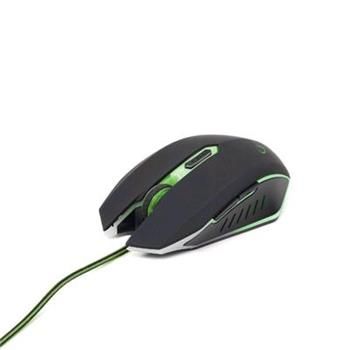 Gembird Myš MUSG-001-G, herná, optická, zeleno-čierna, 2400DPI, USB
