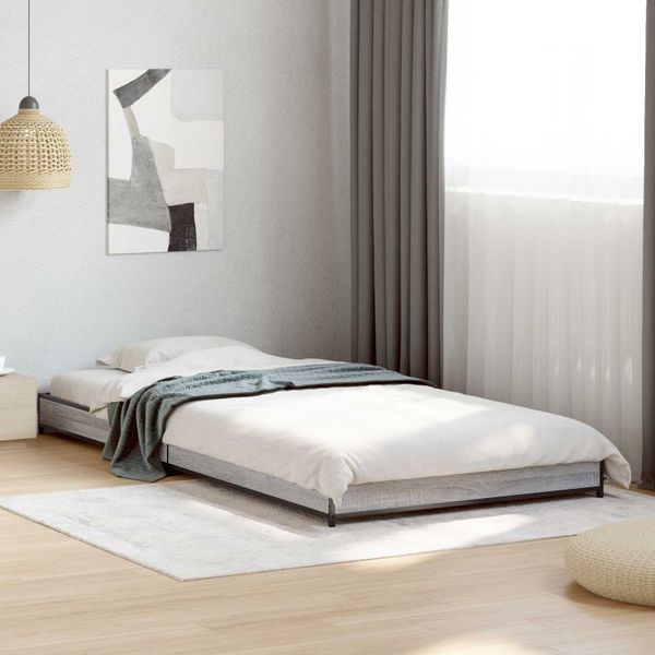 vidaXL Rám postele Sivý Sonoma 80 x 200 cm Kompozitné drevo