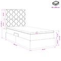 vidaXL Postel s úložným prostorem a matrací Ružová 90 x 200 cm Zamat