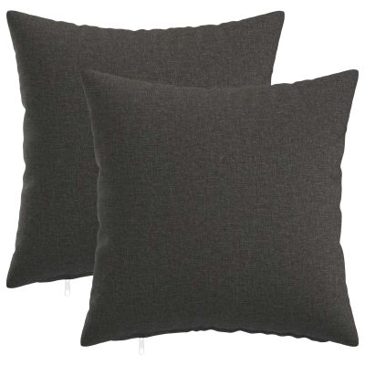vidaXL Poťah na podložku 2 pcs HEERLEN Tmavosivá 35 x 35 cm