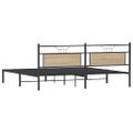 VidaXL Rám postele bez matraca Dub Sonoma 200x200 cm Konštrukcia dreva
