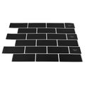 vidaXL Subway dlažba 20 ks Čierna 30 x 30 cm Polyuretán a PET