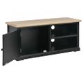 vidaXL TV stolík čierny 90x30x40 cm drevený
