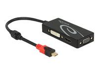 Nástroj na prevod videa - DisplayPort - DVI, HDMI, VGA - čierna - maloobchod