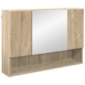 vidaXL Zrkadlová skrinka Sonoma dub 80 x 17 x 55 cm Kompozitné drevo