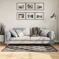 vidaXL Prateľný koberec čierno-biely 80x150 cm