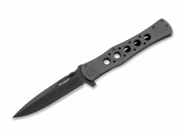 Magnum 01MB222 Urban Tank vreckový nôž 12 cm, čierna, šedá, celooceľový