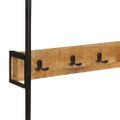 vidaXL Vešiak na oblečenie s kolieskami 90x35x190 cm mango a železo