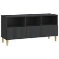 vidaXL TV skrinka 102 x 34,5 x 50 cm Čierna Kompozitné drevo