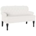 vidaXL Chesterfield lavica Biela 119,5 x 64,5 x 75 cm Umelá koža
