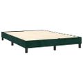 vidaXL Posteľný rám boxsping s matracom tmavozelený 140x190 cm zamat