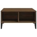 vidaXL Konferenčný stolík hnedý dub 60x60x30 cm drevotrieska