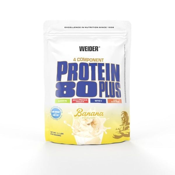 Proteín 80 Plus - Weider, banán, 500 g