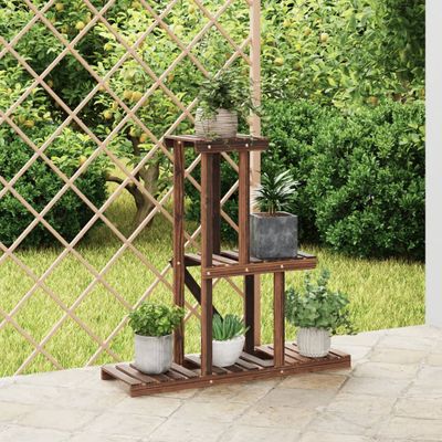 vidaXL Stojan na kvetiny 81x25x75,5 cm masívna jedľa