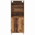 vidaXL Highboard 2 ks Staré drevo 69,5 x 32,5 x 180 cm