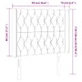 vidaXL Čelo postele so záhybmi krémové 93x16x118/128 cm látka