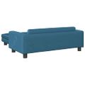 vidaXL Pelech pre psa s nadstavcom modrý 100x50x30 cm zamat
