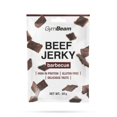Sušené mäso Beef Jerky - GymBeam, barbecue, 50 g