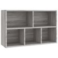 vidaXL Knižnica/komoda sivá sonoma 50x25x80 cm spracované drevo