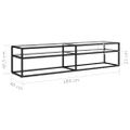 vidaXL TV stolík priehľadný 180x40x40,5 cm tvrdené sklo